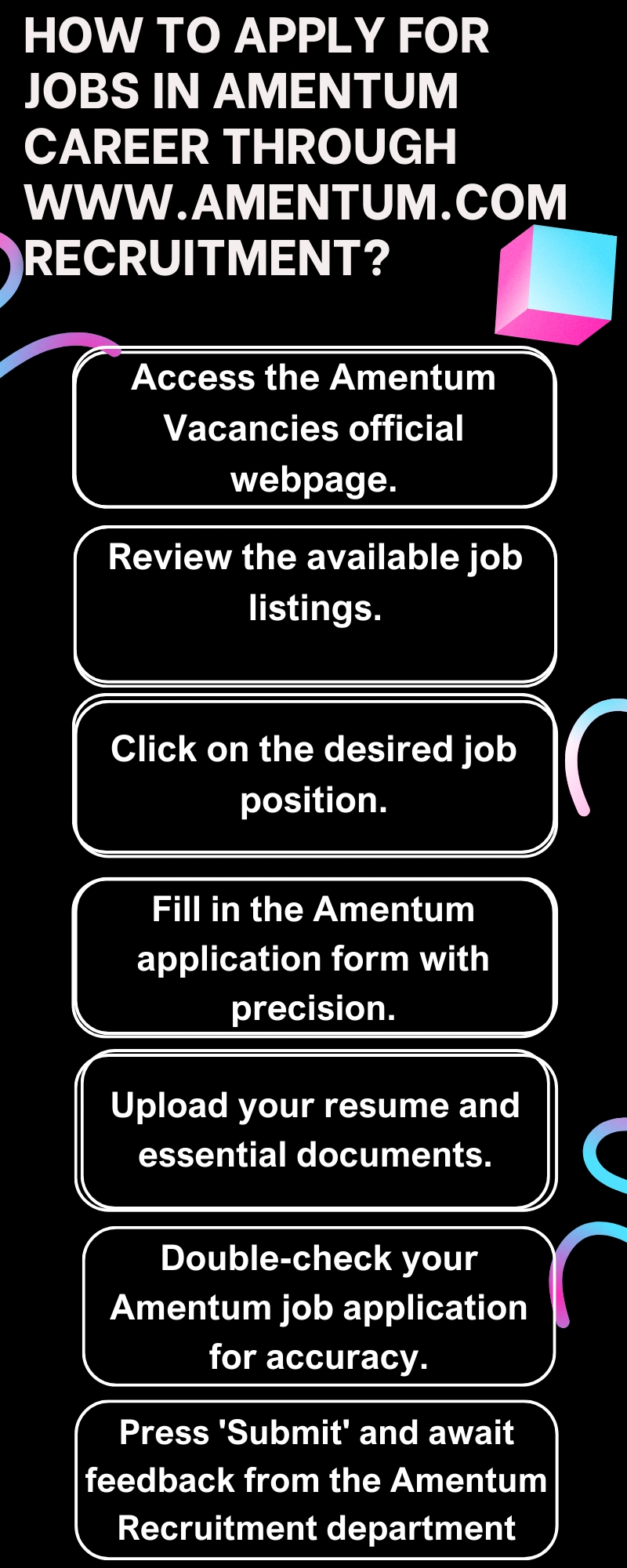 How to Apply for Jobs in Amentum Career through www.amentum.com recruitment?