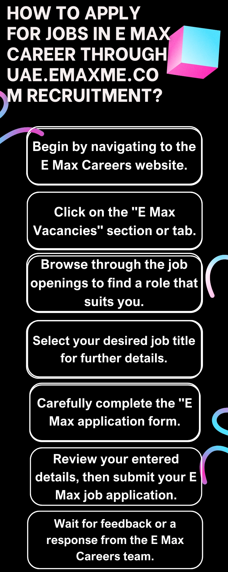 How to Apply for Jobs in E Max Career through uae.emaxme.com recruitment?